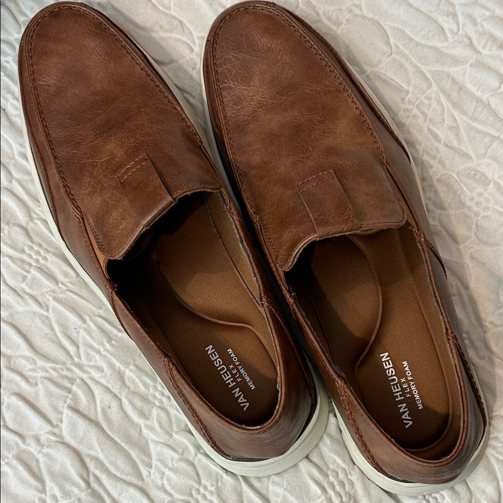 Van Heusen Flex Memory Foam Dark Brown Loafers - image 4